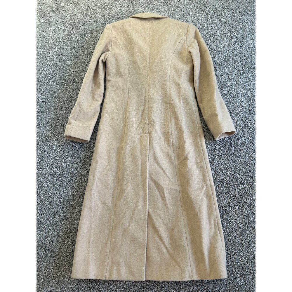 Marvin Richards Womens Sz 2 Wool & Cashmere Blend Coat Beige Lining Button Closu - Picture 4 of 16